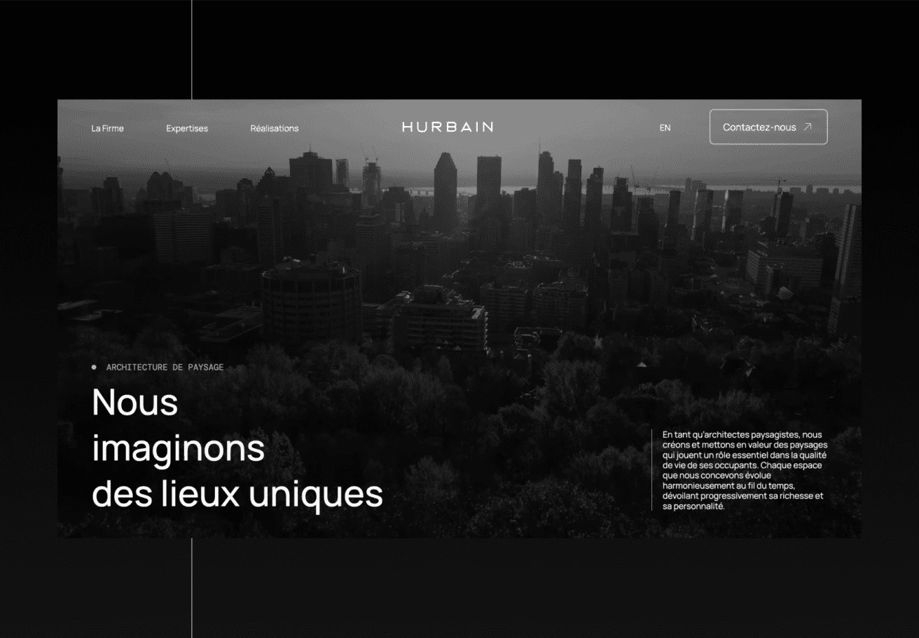 Image du hero de l'accueil du site de Hurbain