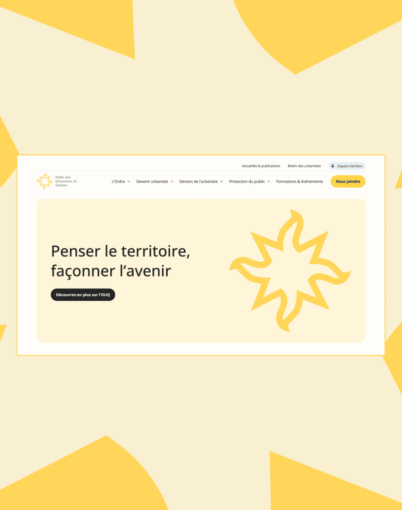 Image à la une pour le projet L&rsquo;Ordre des Urbanistes du Québec